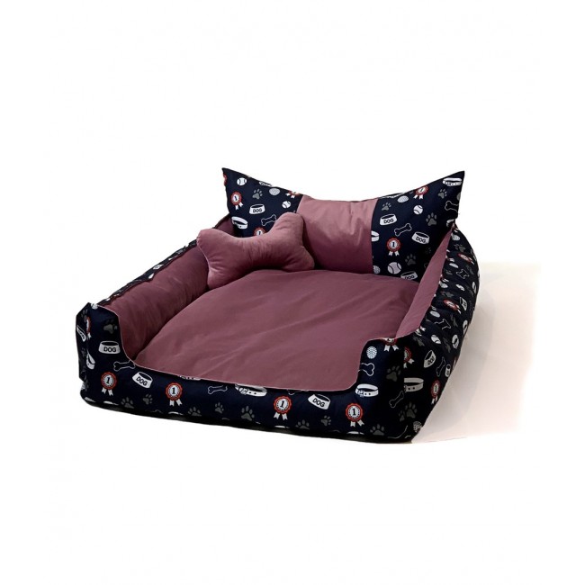 GO GIFT Dog and cat bed XL - pink - 100x80x18 cm