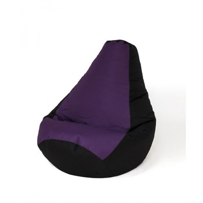 Sako bag pouffe Pear black-purple L 105 x 80 cm