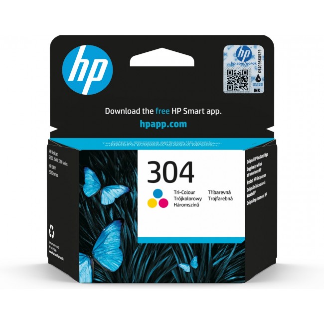 HP 304 Tri-color Original Ink Cartridge