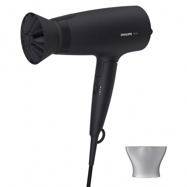 Philips | Hair Dryer | BHD308/10 3000 Series | 1600 W | Number of temperature settings | Black Philips | Hair Dryer | BHD308/10 3000 Series | 1600 W | Number of temperature settings | Black