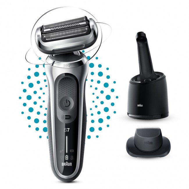Braun Series 7 71-S7200cc Foil shaver Trimmer Black, Silver