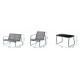 Extralink BLACK FOREST ZESTAW MEBLI OGRODOWYCH TEKSTYLEN DWA KRZESLA + LEZANKA + STOLIK ROZKLADANY CZARNY L-0358 outdoor furniture set