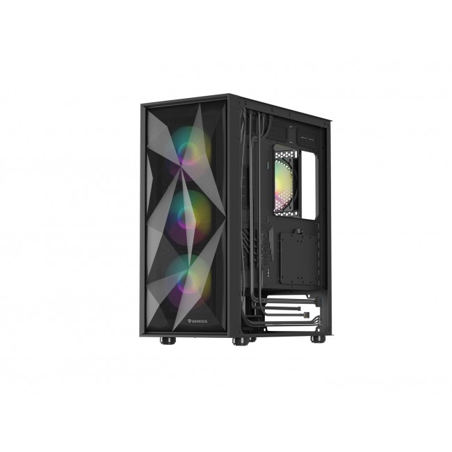 GENESIS DIAXID 605 ARGB MIDI TOWER CASE WITH USB-C WINDOW BLACK