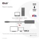 CLUB3D USB Gen2 Type-C to HDMI 8K60Hz or 4K120Hz HDR10+ with DSC1.2 with Power Delivery 3.0 Active Adapter M/F