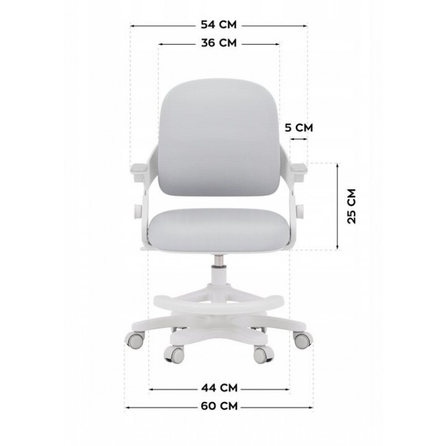 Junior 4.3 Grey swivel chair