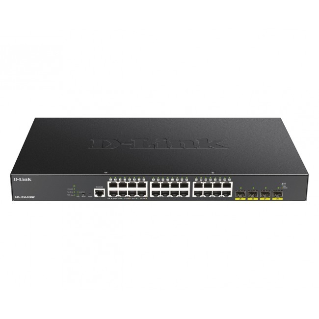 D-Link 24-port Gigabit PoE Smart Managed Switch with 4x 10G SFP+, 370Watts