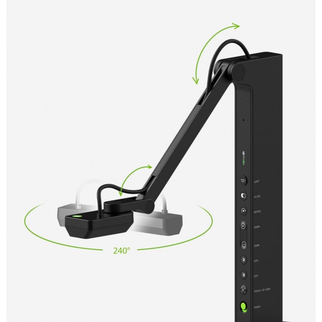 IPEVO VZ-R ULTRA document camera Black 25.4 / 3.06 mm (1 / 3.06