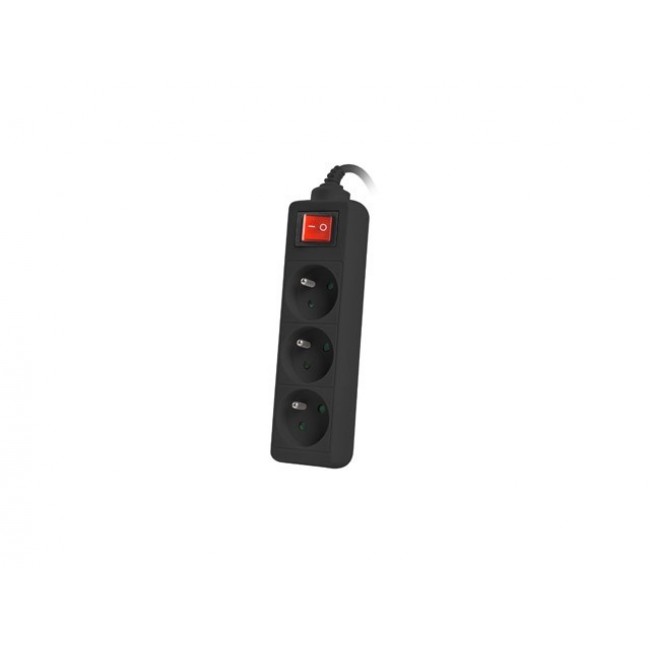 Lanberg PS1-03E-0300-BK power extension 3 m 3 AC outlet(s) Indoor/outdoor Black