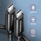 Axagon BUCM4X-CM10AB USB cable USB 3.2 Gen 2x2 1 m USB C Black