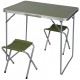 Enero folding camping hiking table 80 x 60 x 70 cm + two chairs green Enero folding camping hiking table 80 x 60 x 70 cm + two chairs green