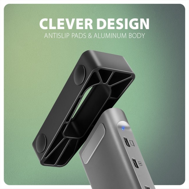 AXAGON HMC-10HLS multiport hub, 4x USB-A and 2x USB-C, HDMI 4K/60Hz, RJ-45, SD/microSD, PD 100W AXAGON HMC-10HLS multiport hub, 4x USB-A and 2x USB-C, HDMI 4K/60Hz, RJ-45, SD/microSD, PD 100W