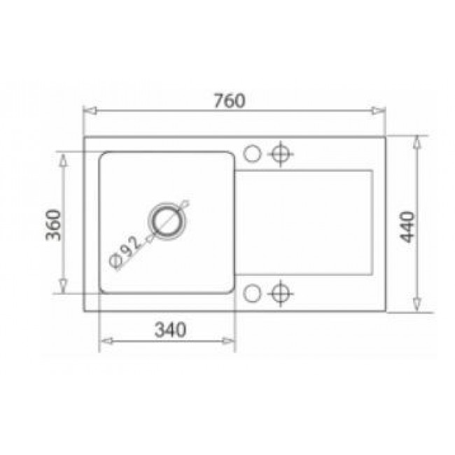 PYRAMIS MIDO (76x44) 1B 1D Flush-mounted sink Rectangular Black PYRAMIS MIDO (76x44) 1B 1D Flush-mounted sink Rectangular Black