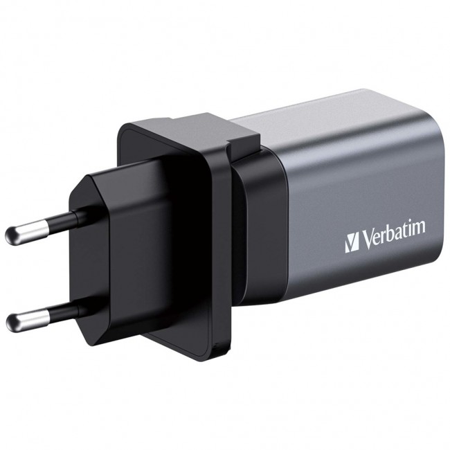 Verbatim GNC-35 GaN Charger 35W with 1 x USB-C PD 35W / 1 x USB-A QC 3.0 (EU/UK/US) Verbatim GNC-35 GaN Charger 35W with 1 x USB-C PD 35W / 1 x USB-A QC 3.0 (EU/UK/US)