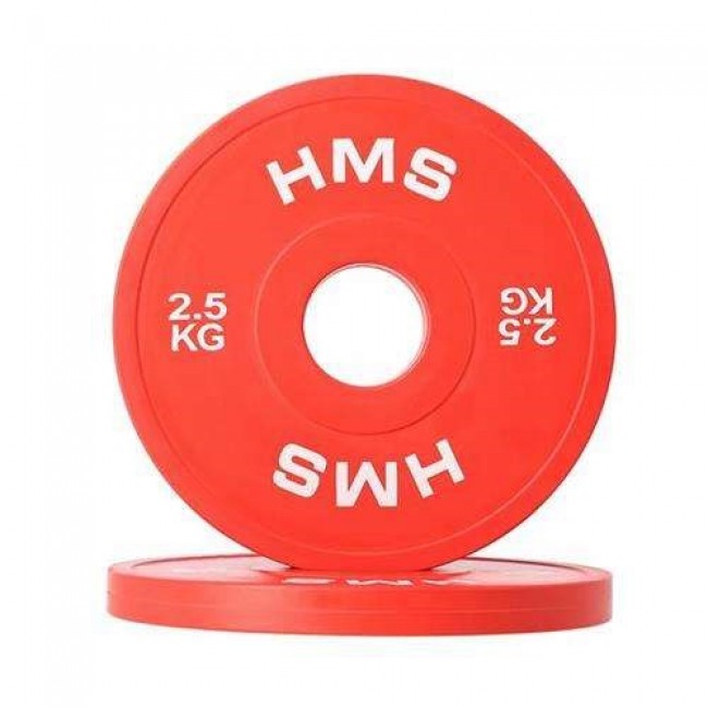 Olympic Bumper 2x2.5kg plate Red HMS CBRS25 Olympic Bumper 2x2.5kg plate Red HMS CBRS25