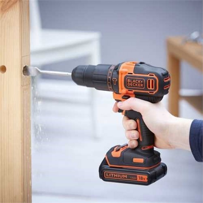 Black & Decker BDCHD18-QW drill 1400 RPM Black, Orange Black & Decker BDCHD18-QW drill 1400 RPM Black, Orange