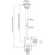 Techly Telescopic Ceiling Support up to 1.6m LED TV LCD 23-42
