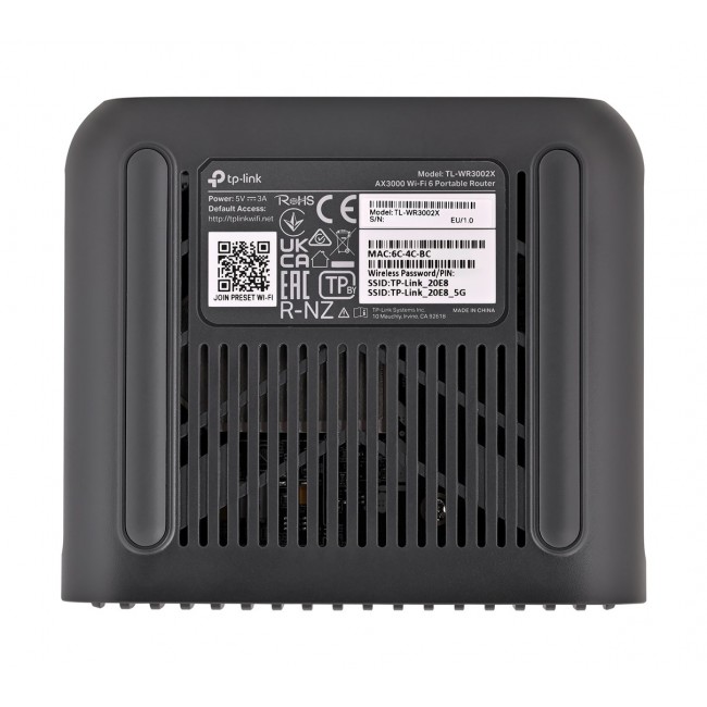 TP-Link TL-WR3002X wireless router Gigabit Ethernet Dual-band (2.4 GHz / 5 GHz) Black
