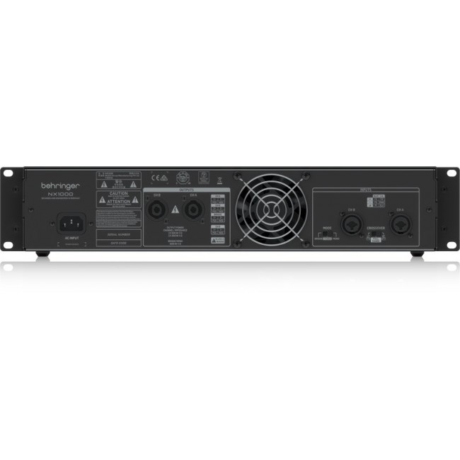 Behringer NX1000 audio amplifier Performance/stage Black