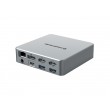 Conceptronic DONN25G 15-in-1 DisplayLink USB 3.2 Gen 2 Docking Station, Triple 4K60Hz Display, HDMI x 2, DisplayPort, USB-C 10Gbps x 2, USB-A 10Gbps x 2, USB-A 5Gbps x 2, SD, TF/MicroSD, GbE, Audio, DC in, Security Slot, PD 3.0