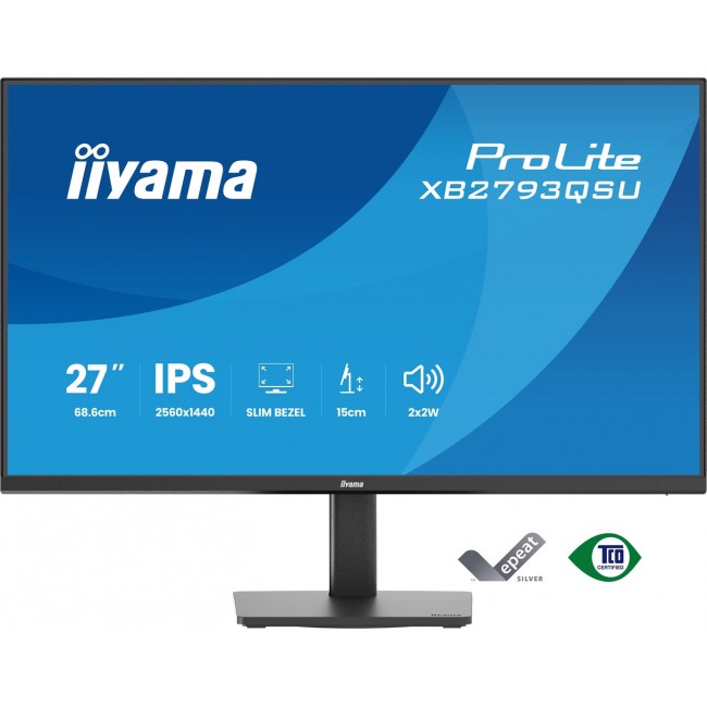 iiyama ProLite XB2793QSU-B1 computer monitor 68.6 cm (27 iiyama ProLite XB2793QSU-B1 computer monitor 68.6 cm (27