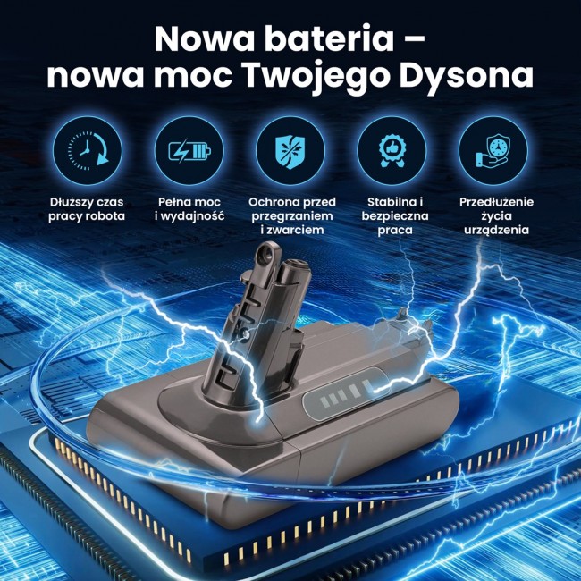 Extralink BATERIA DYSON, V10 25.2V 3000MAH Battery Handheld vacuum Extralink BATERIA DYSON, V10 25.2V 3000MAH Battery Handheld vacuum