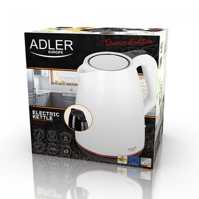 Adler AD 1277 B electric kettle 1.7 L 2200 W Black