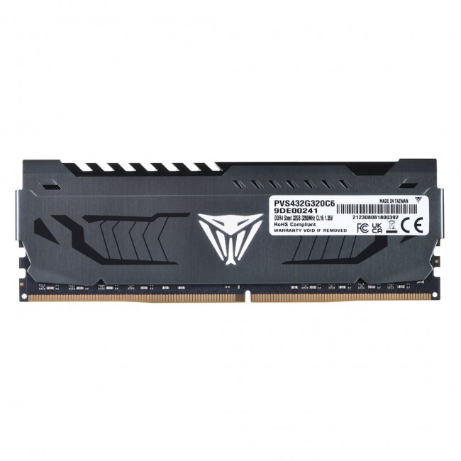 Patriot Memory Viper Steel PVS432G320C6 memory module 32 GB 1 x 32 GB DDR4 3200 MHz Patriot Memory Viper Steel PVS432G320C6 memory module 32 GB 1 x 32 GB DDR4 3200 MHz