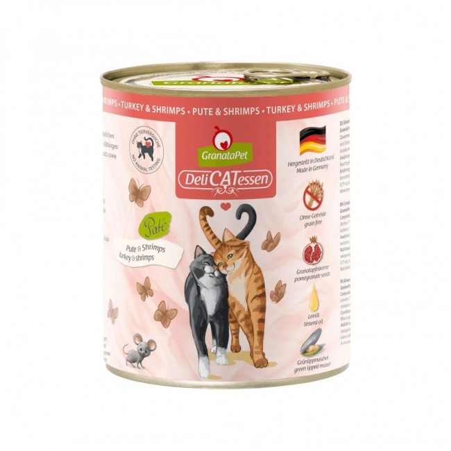 GRANATAPET DeliCATessen Turkey and shrimps - wet cat food - 800g