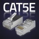 Qoltec 54554 RJ45 modular connector | CAT5e | FTP |Gold-plated contacts | 100 pieces