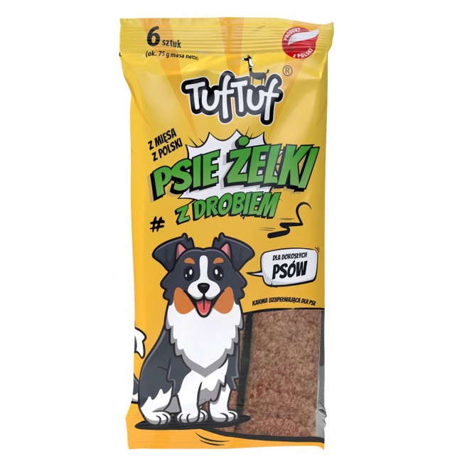 TUF TUF Dog gummies - poultry stripes - dog treat - 6 TUF TUF Dog gummies - poultry stripes - dog treat - 6