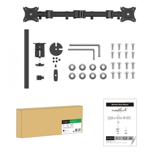 PureMounts PM-OFFICE-02 monitor mount / stand 68.6 cm (27 PureMounts PM-OFFICE-02 monitor mount / stand 68.6 cm (27
