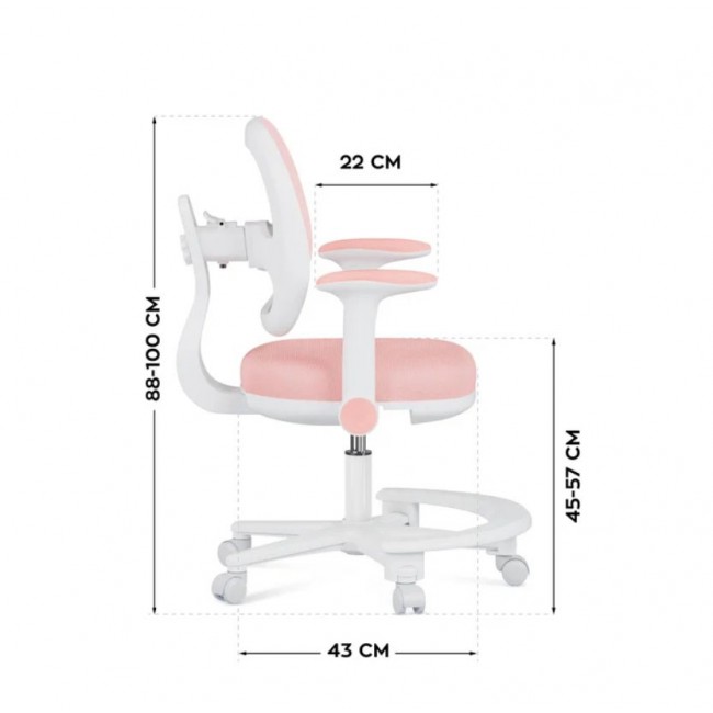 Junior 3.6 Pink swivel chair