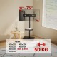 Stand / cart for TV Ergo-Office, max. load 50kg / 5kg shelf, max. VESA 600x400, built-in power strip, black, ER-304 B Stand / cart for TV Ergo-Office, max. load 50kg / 5kg shelf, max. VESA 600x400, built-in power strip, black, ER-304 B