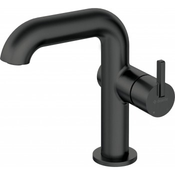 Basin mixer with rectangular spout