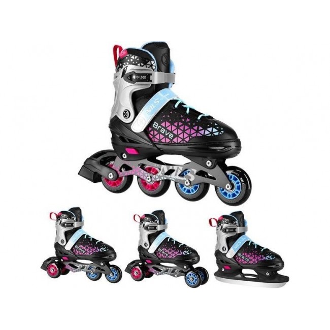 NH18190A BRAVE 4in1 PINK INLINE SKATES SIZE M. S(29-33) WITH WYM. TUL. ICE HOCKEY NILS EXTREME NH18190A BRAVE 4in1 PINK INLINE SKATES SIZE M. S(29-33) WITH WYM. TUL. ICE HOCKEY NILS EXTREME