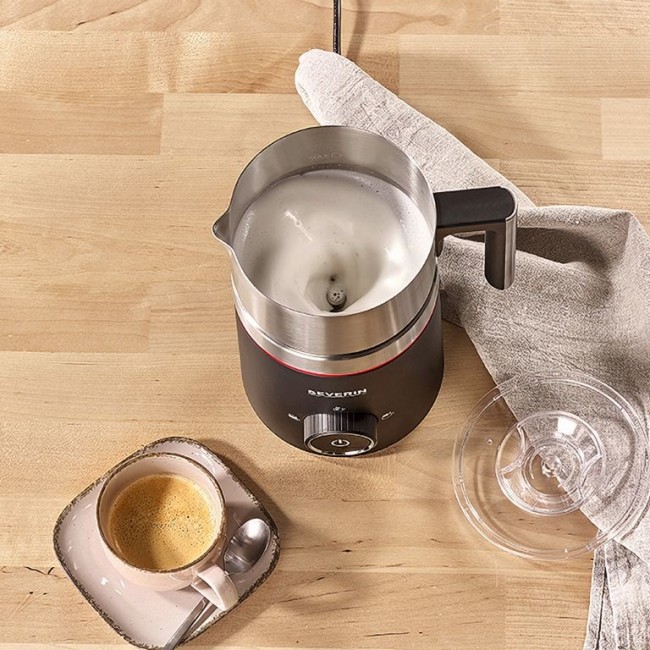 Severin SM 3585 milk frother/warmer Automatic milk frother/warmer Black, Silver