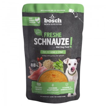 BOSCH Freshe Schnauze with turkey, quinoa and spinach wet dog food 250g