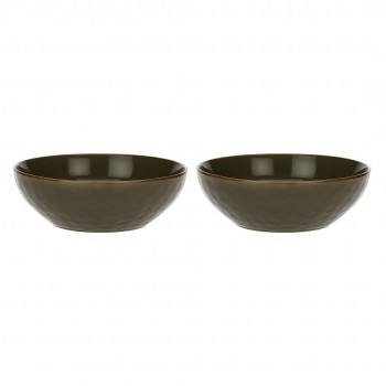 Set of 2 Concerto Grigio Tortora Salad Bowls - Grey-Brown, 26 cm