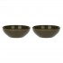 Set of 2 Concerto Grigio Tortora Salad Bowls - Grey-Brown, 26 cm