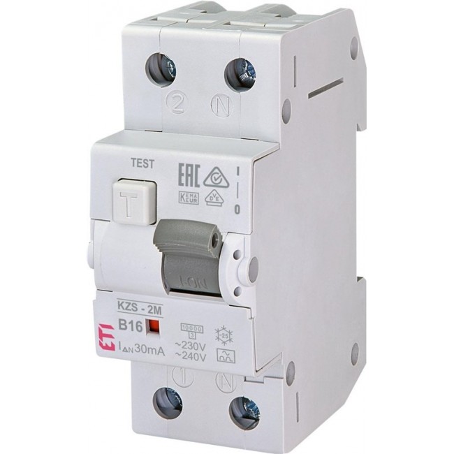 RCD Switch B 16A 1P+N 2M 30MA A 10KA