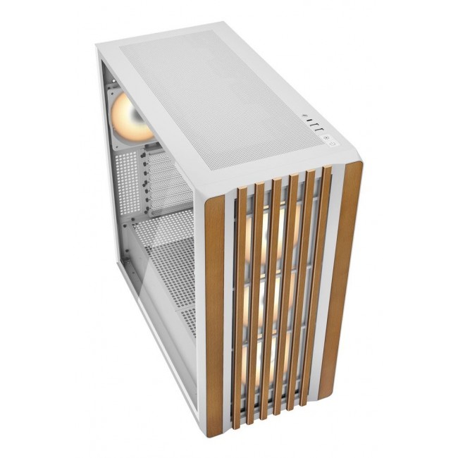 Sharkoon REBEL C70G RGB Full Tower White, Wood