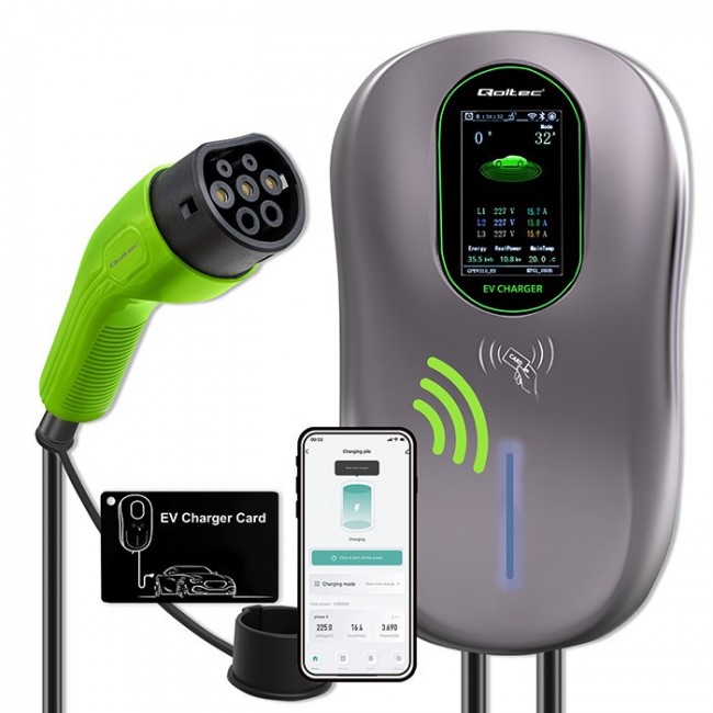 EV Charging Station 2-in-1 Type 2, 22kW, Wi-fi