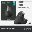 Logitech MX Vertical Advanced Ergonimic mouse RF Wireless+Bluetooth Optical 4000 DPI Right-hand Logitech MX Vertical Advanced Ergonimic mouse RF Wireless+Bluetooth Optical 4000 DPI Right-hand