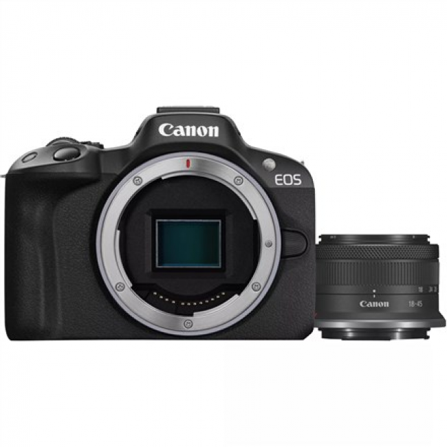 Canon EOS R50, Black + RF-S 18-45mm F4.5-6.3 IS STM Kit MILC 24.2 MP CMOS 6000 x 4000 pixels