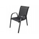 Extralink Black Forest Garden Furniture Set, Textilene Two Chairs + Black Table outdoor furniture set