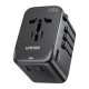 Power charger - Unitek 65W Universal Travel Adapter (P1122ABK01) | 1xUSB-A 3xUSB-C 1xAC