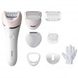 Philips BRE721/00 8000 Series Wet and Dry Epilator White, Pink