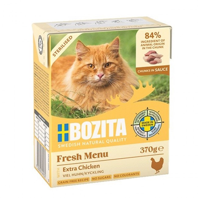BOZITA Fresh Menu Sterilised Extra Chicken - wet cat food - 370g BOZITA Fresh Menu Sterilised Extra Chicken - wet cat food - 370g