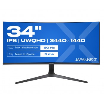 JAPANNEXT JN-IPS340UWQHD60C-C65W-HS-W computer monitor 86.4 cm (34