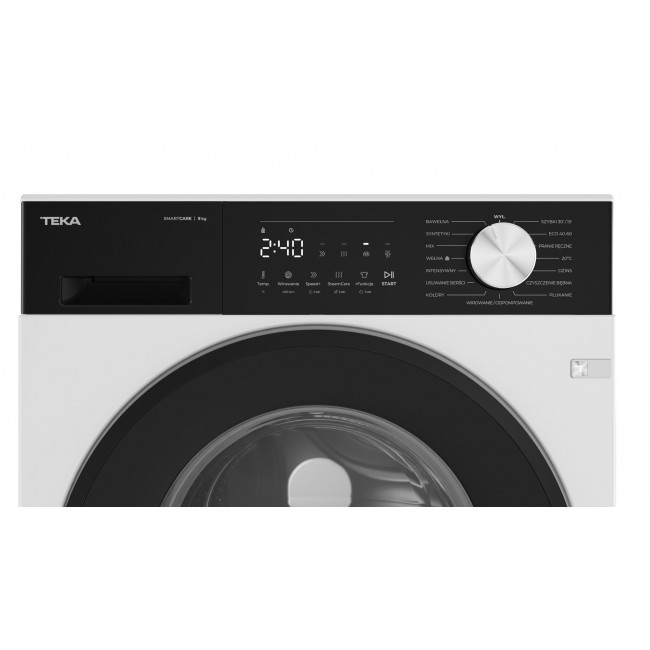 Teka WM 20941 W PL washing machine, 9 kg, 1400 RPM, white, black Teka WM 20941 W PL washing machine, 9 kg, 1400 RPM, white, black